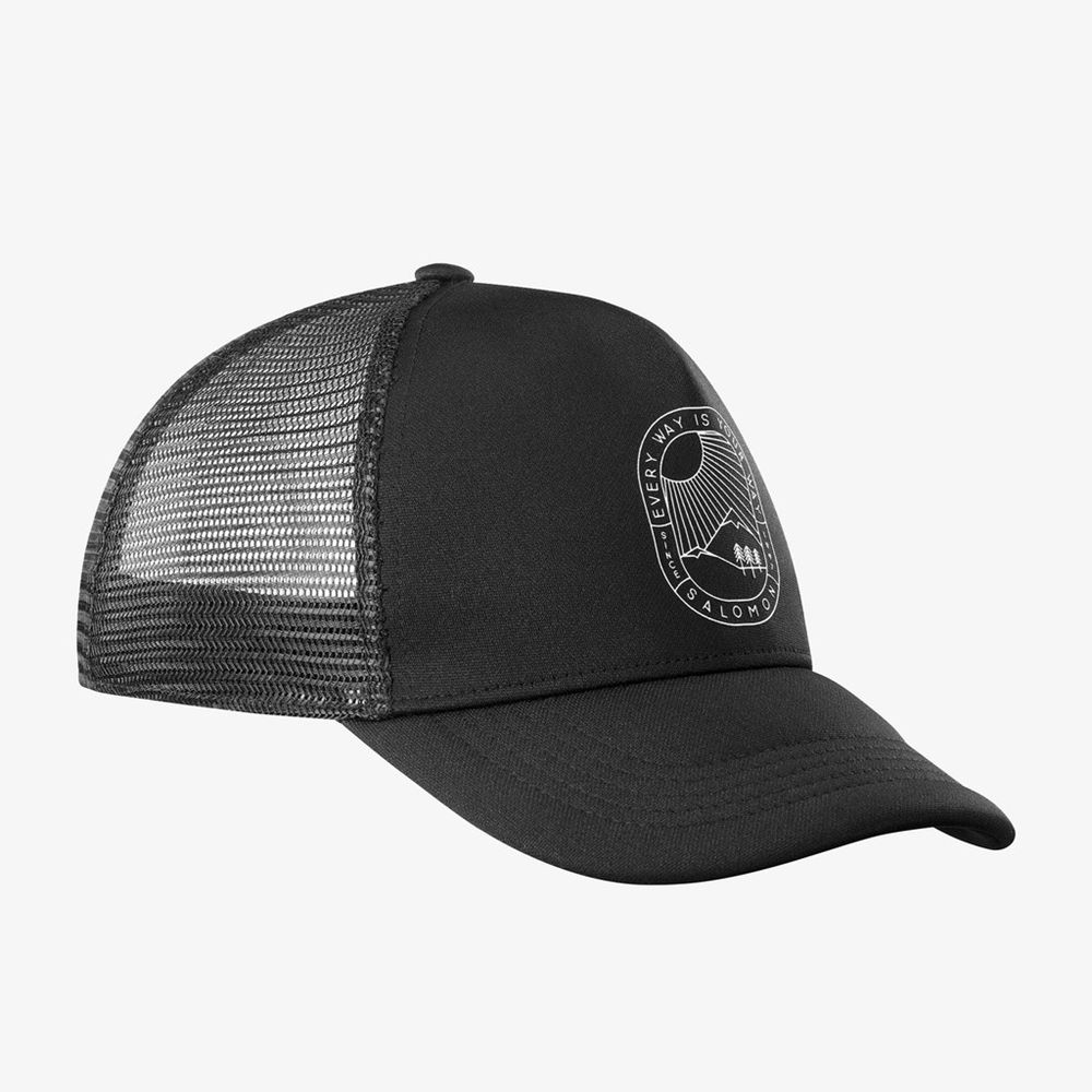 SALOMON SUMMER LOGO Philippines - Women's Caps - Black | 541897-MGL